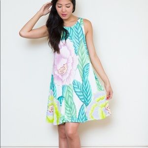 Mara Hoffman flora blue swing dress